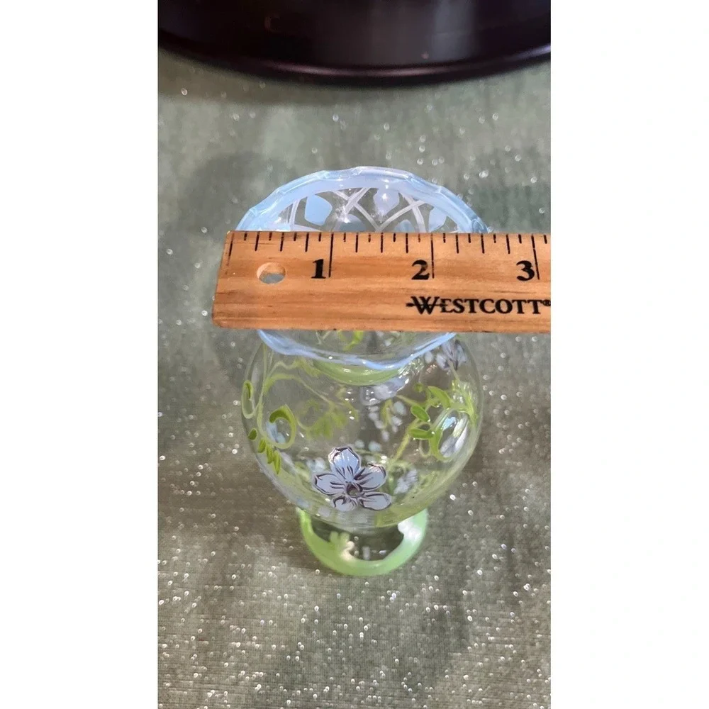 Tracy Porter Vintage Hand-Painted Glass Bud Vase~EUC
